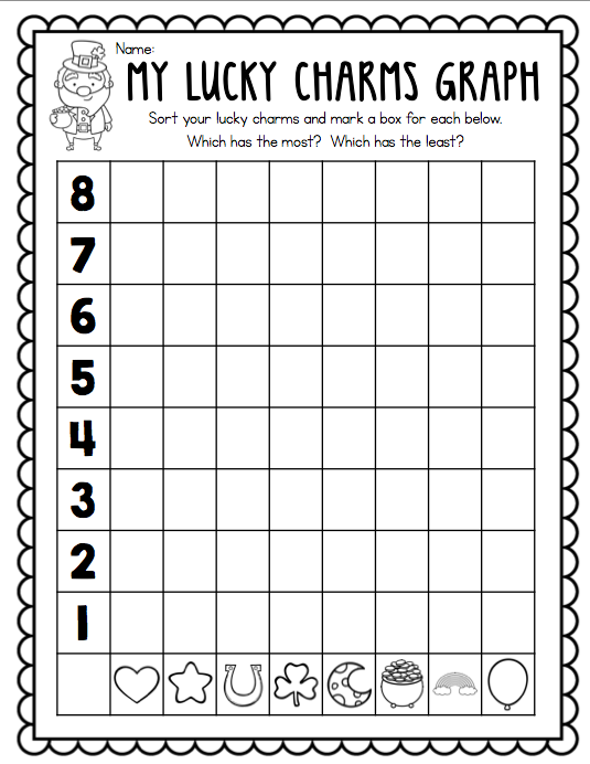 Lucky Charms Graphing Freebie Ship Shape Elementary